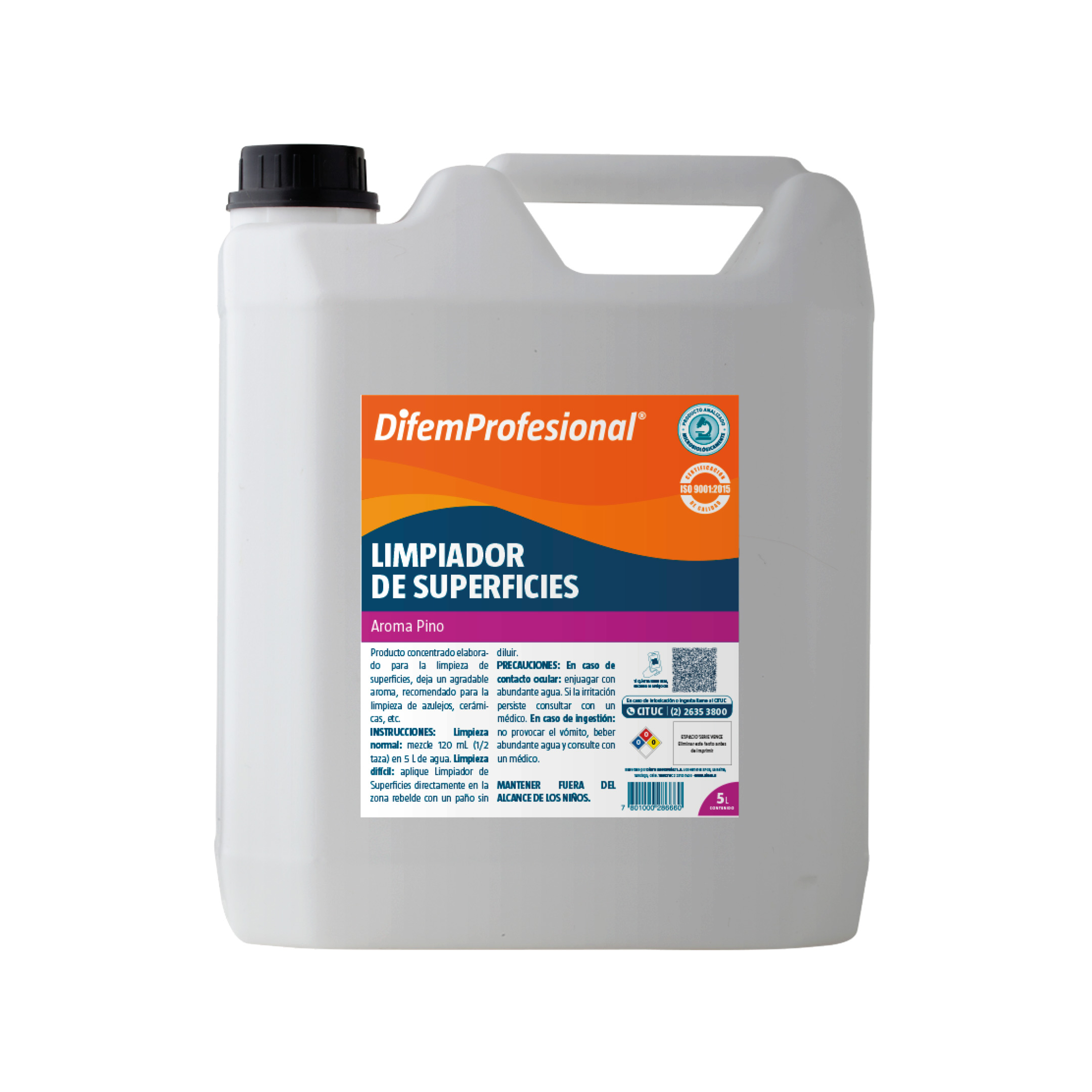Limpiador de superficies profesional es un producto concentrado elaborado para la limpieza de superficies, deja un agradable aroma y ayuda a eliminar la grasa. Este producto se recomienda para la limpieza de azulejos, cerámicas, etc.